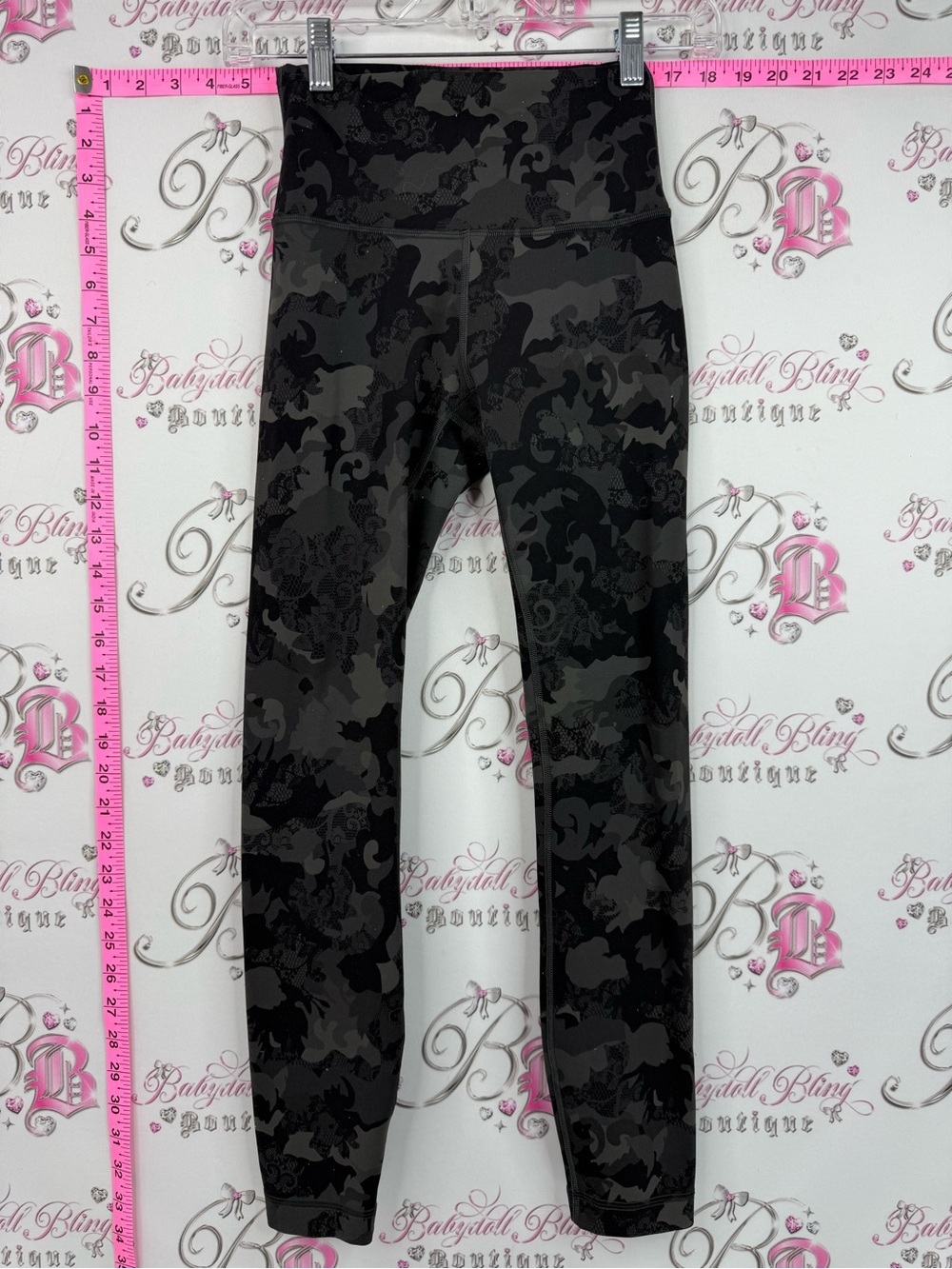 lululemon athletica leggings tights lace Black Charcoal Camo High-Rise Leggings